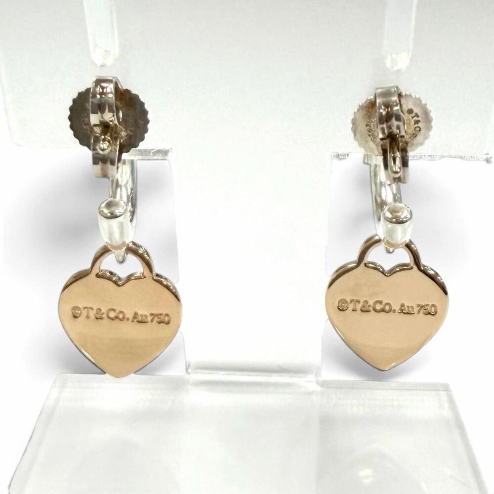 TIFFANY Authentic Gold Heart Earrings - Picture 4 of 8